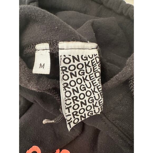 Crooked Tongues Rave and Misbehave May 6 Black Hoodie Size M Unisex Cherry Print - Picture 4 of 9